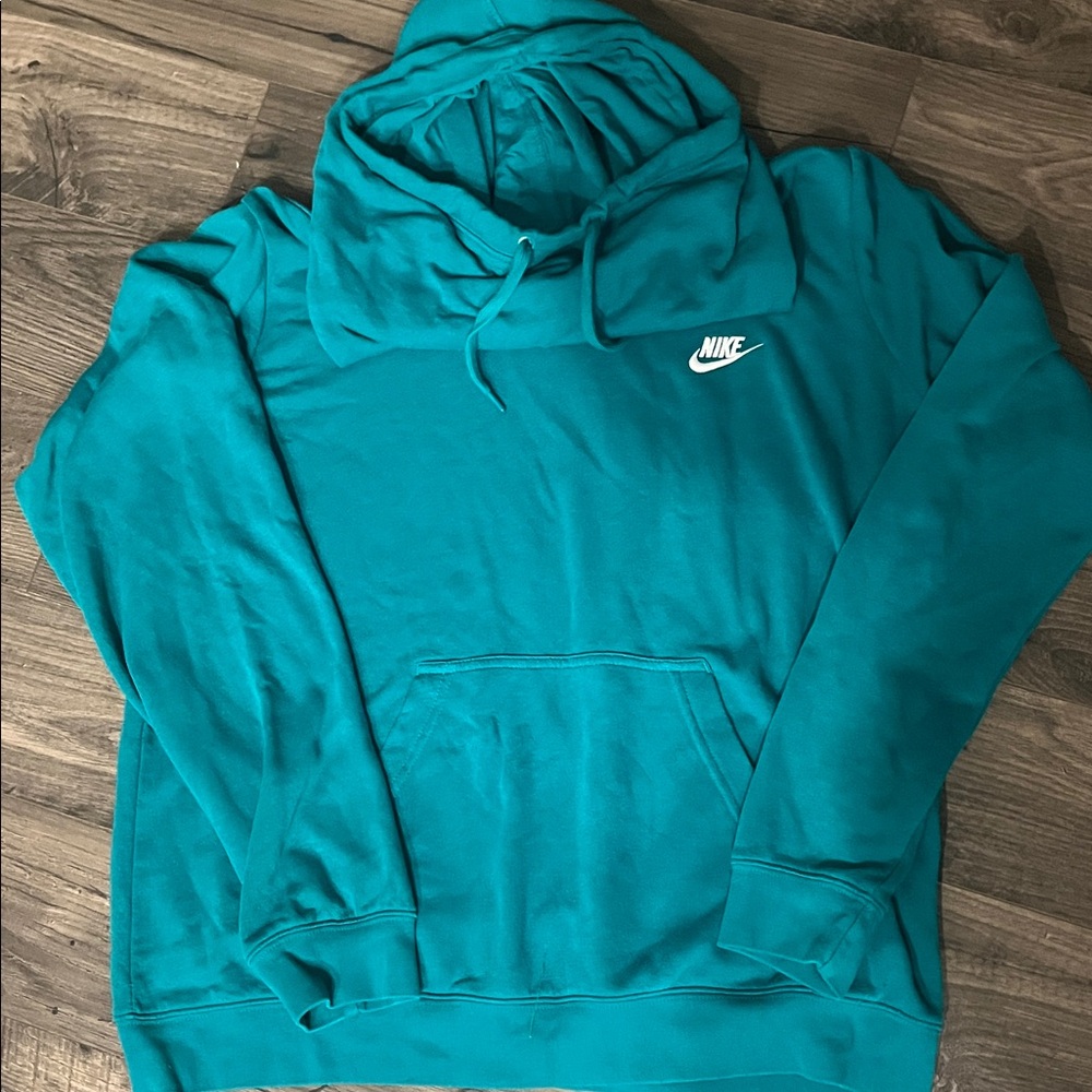 Nike Men's Turquoise Hoodie Sweater